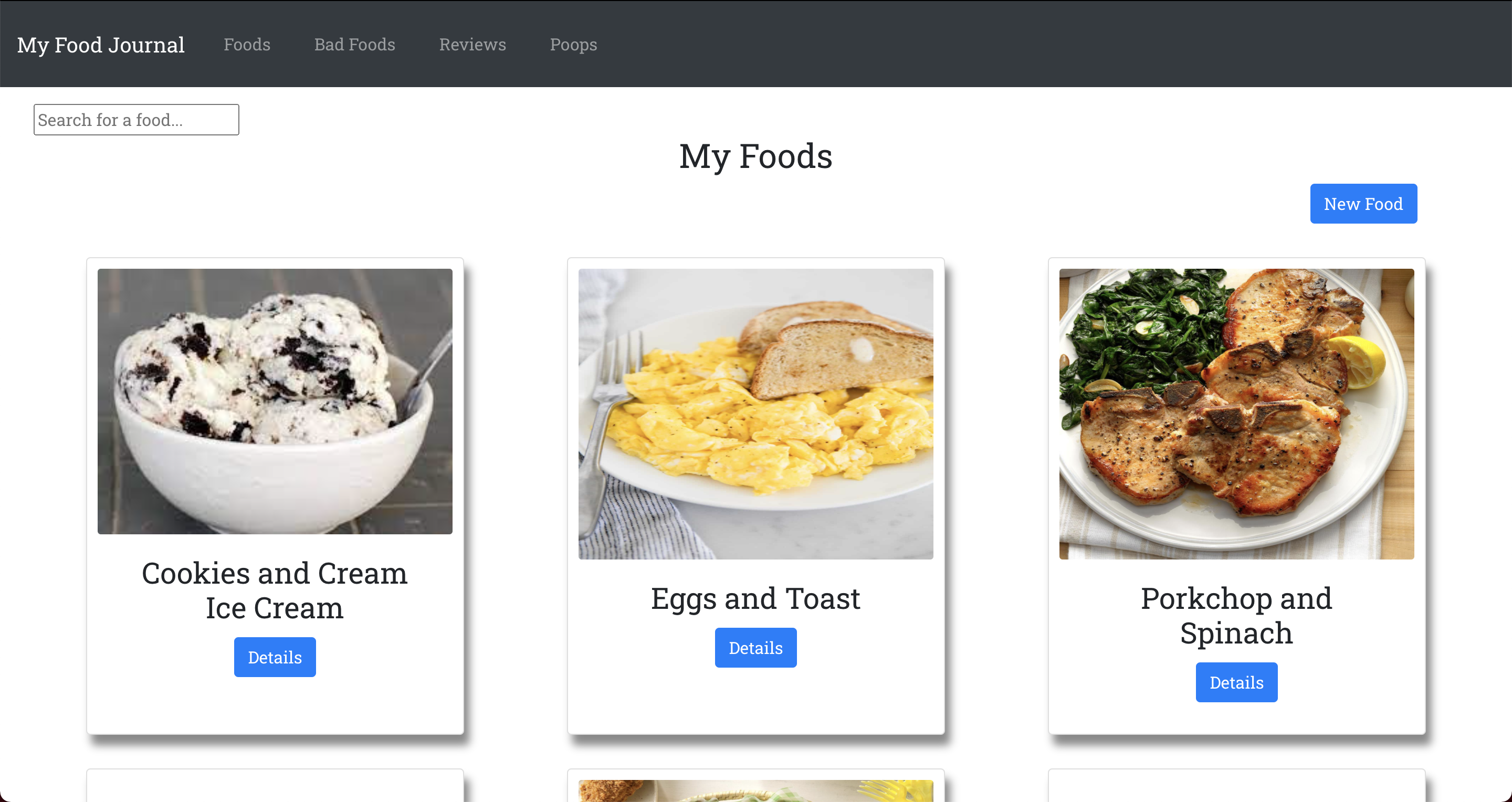 my food journal app image